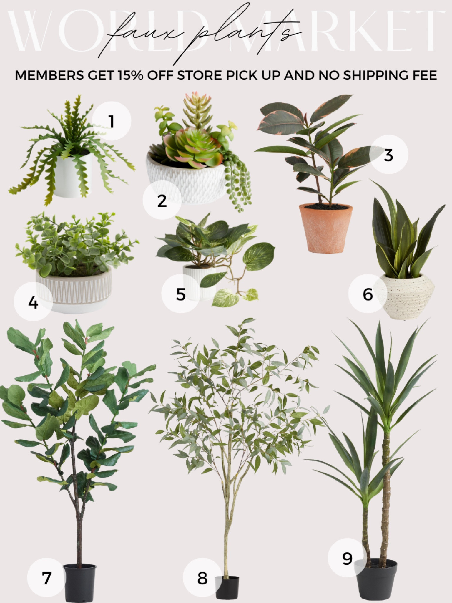 Faux plants at World Market 🪴🫶🏻

Summer plants, summer home decor, home decor, home styling 

#LTKhome #LTKsalealert #LTKSeasonal