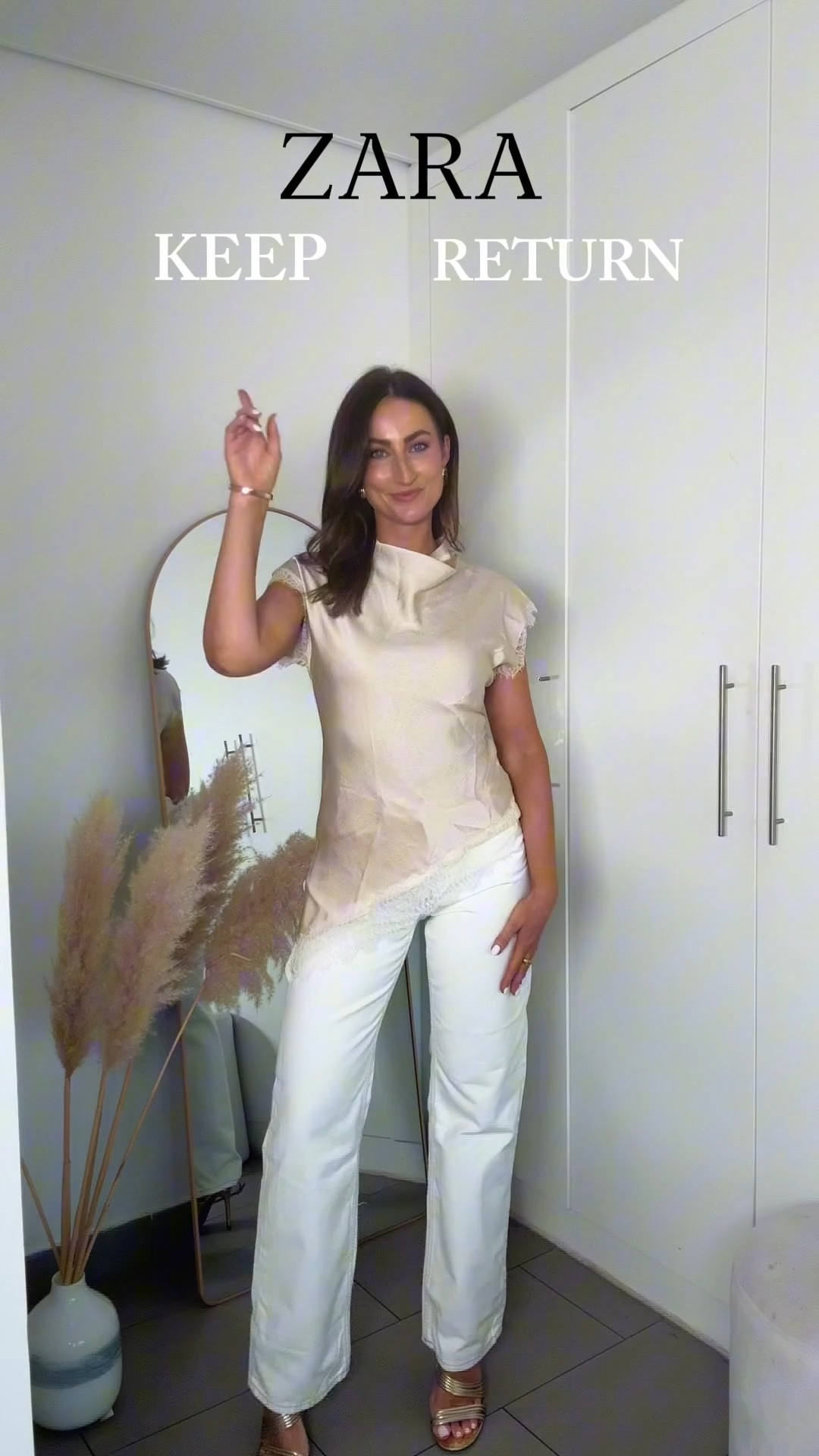 All codes left below! I’m 5’6 for ref and wearing size small in everything ❤️

white jeans 8228/021/250 black top 4770/151/251
Red top 2298/051/600 and mid waist jeans 4676/244
Ecru draped lace top 2227/963
Yellow dress 9747/777
Black dress with bow detail 2213/777