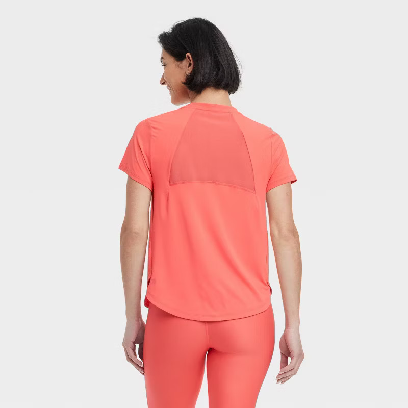 Women's Mesh Back Short Sleeve T-Shirt - All In Motion™ Teal Green M | Target