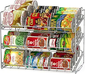 DecoBros Supreme Stackable Can Rack Organizer, Chrome Finish | Amazon (US)
