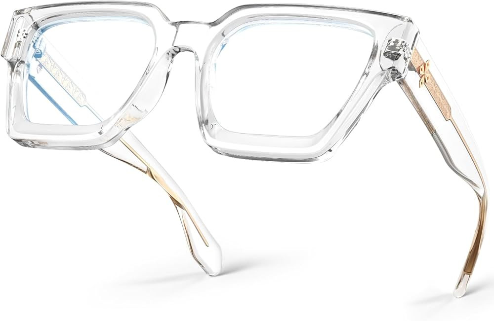 VISOONE Blue Light Blocking Glasses with TR90 Rectangle Frame and Chic Preppy Look for Women Men ... | Amazon (US)