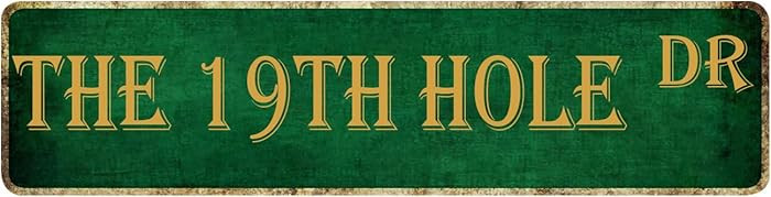 Golf Decor Signs For Man Cave The 19th Hole Dr Tin Sign Golf Theme Home Decoration Sports Bar Dec... | Amazon (US)