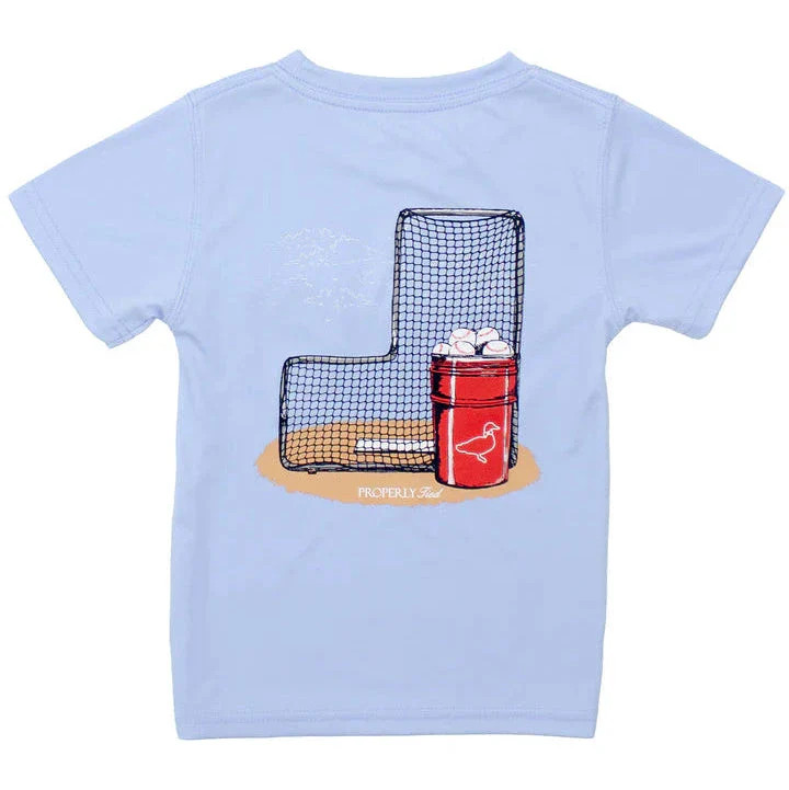 Short Sleeve Tee - Baseball Bucket Light Blue | The Horseshoe Crab