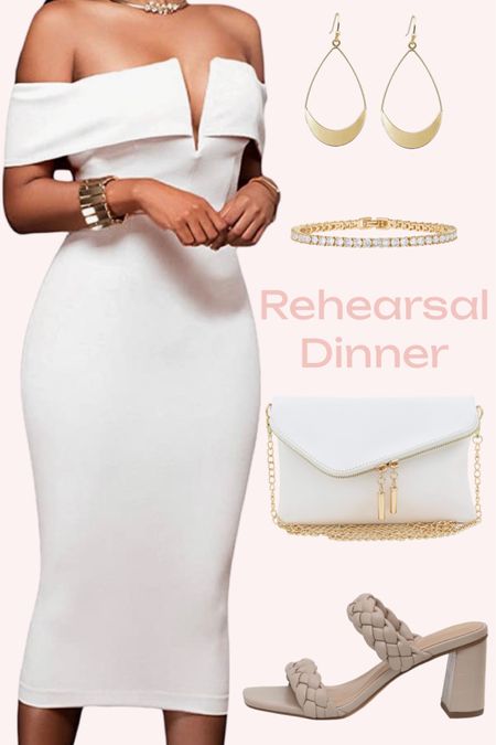 Rehearsal dinner outfit idea from Amazon for the bride to be.

#whitedress #neutralsandals #tennisbracelet #summerdress #summeroutfit

#LTKstyletip #LTKunder50 #LTKwedding