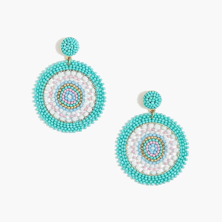 Multibeaded circle statement earrings | J.Crew Factory