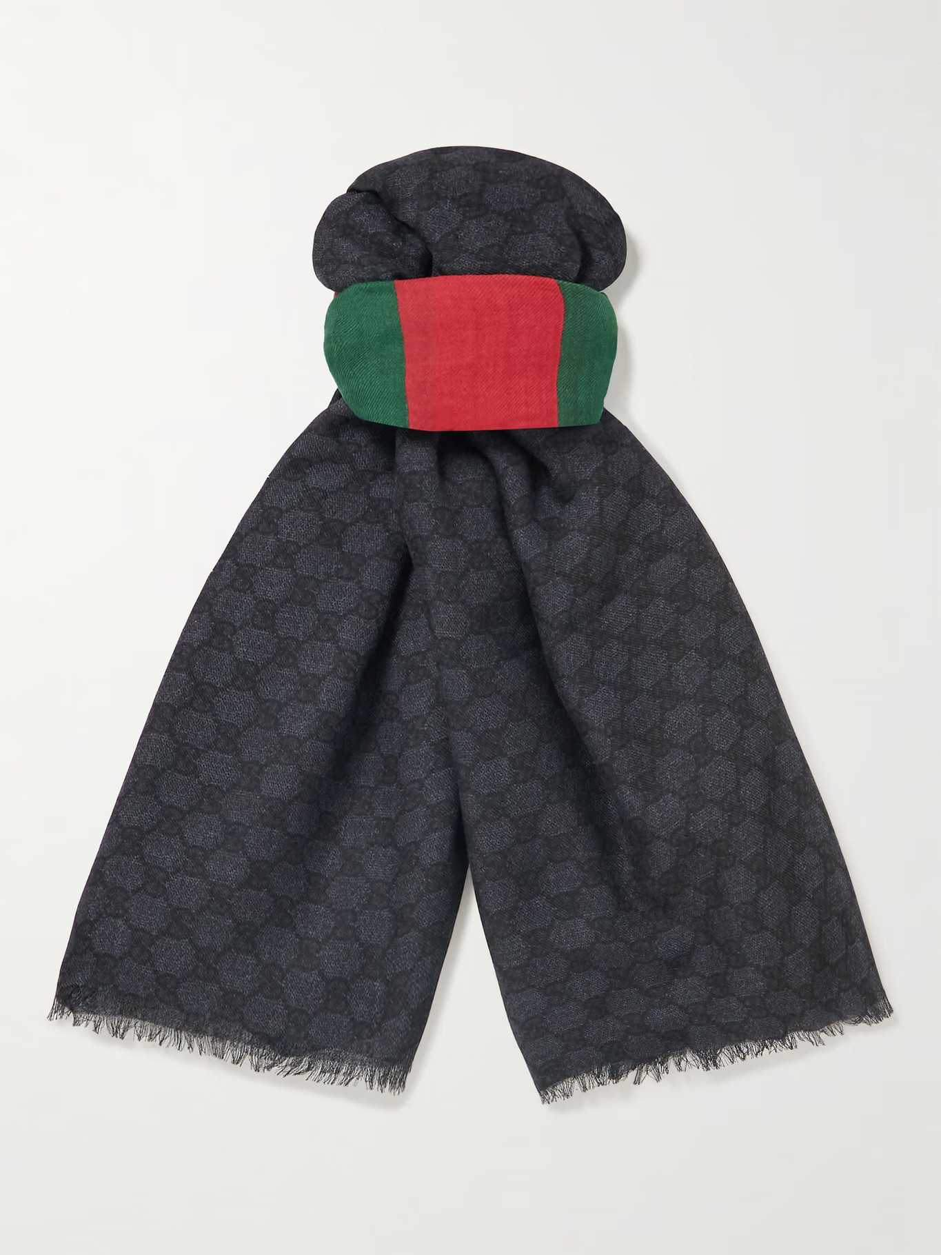 Fringed Logo-Jacquard Wool Scarf | Mr Porter (US & CA)