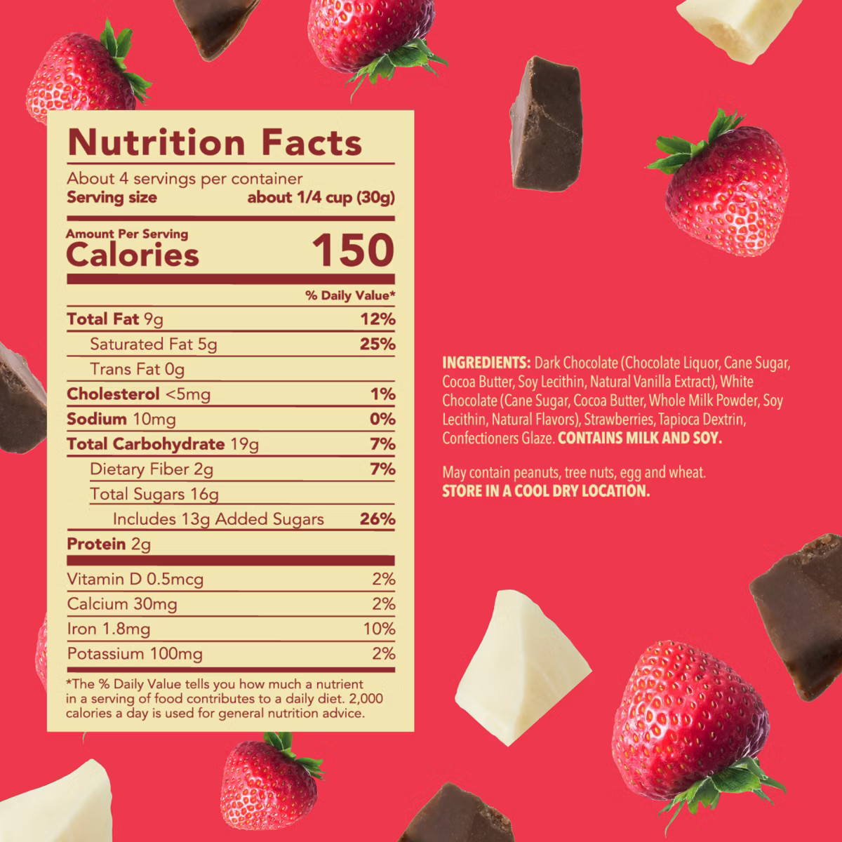 Tru Fru Hyper-Dried Strawberries Covered in Dark Chocolate Candy - 4.2oz | Target