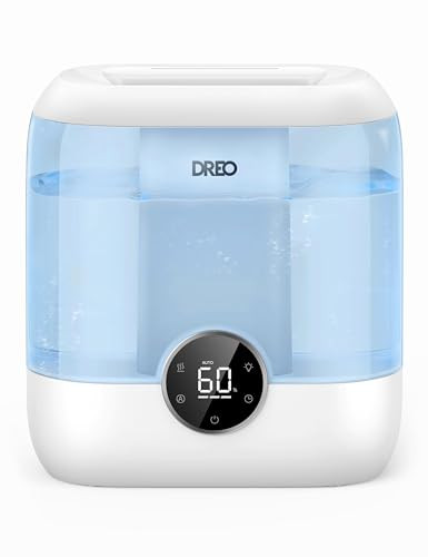 Dreo Humidifiers for Bedroom, 6L Top Fill Supersized Cool Mist Humidifier for Large Room, 60 Hour Runtime, Quiet Ultrasonic Humidifiers for Plants, Baby, Indoor, Home, Night Light, Blue | Amazon (US)