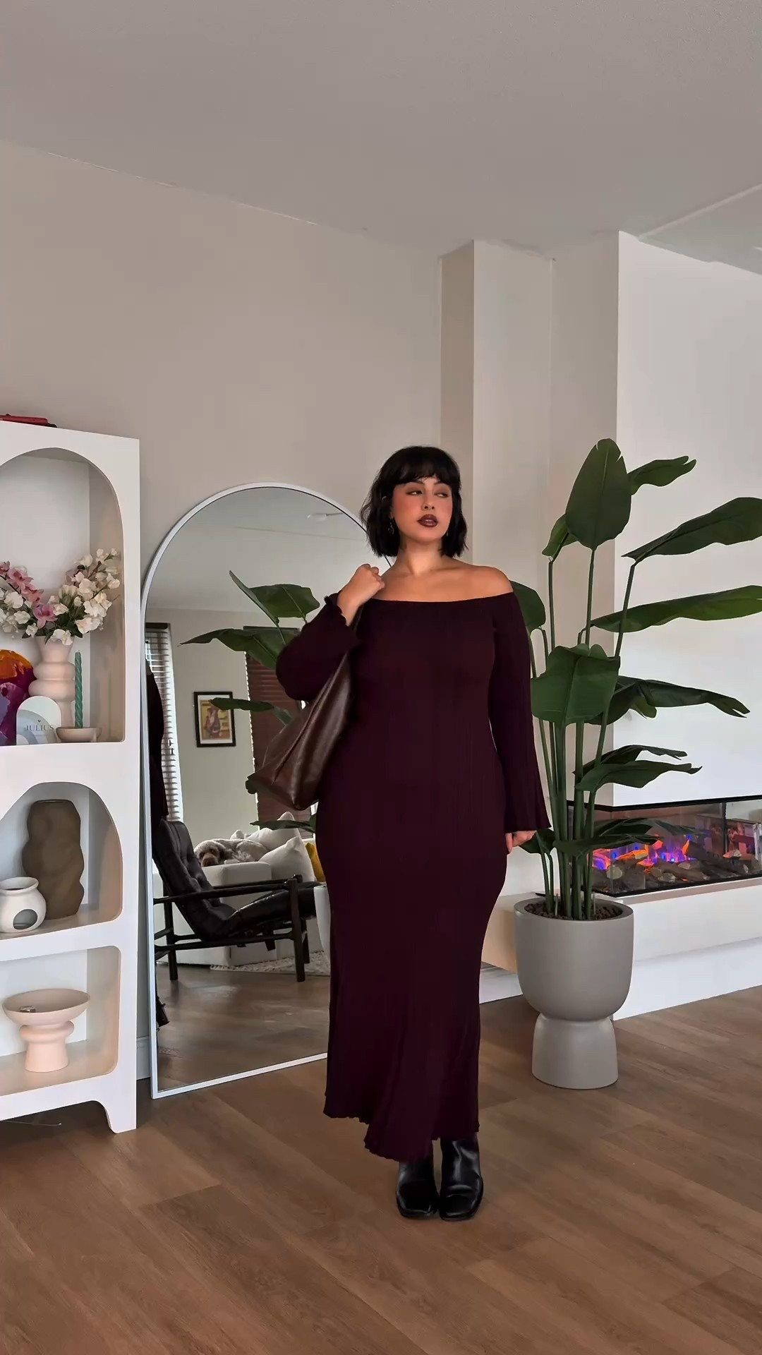 Sizes I’m wearing:
Burgundy dress: size M 
Black/white dress: size L
Brown dress: size M 
Dark brown mini: size M

#LTKStyleTip #LTKFindsUnder50 #LTKMidsize