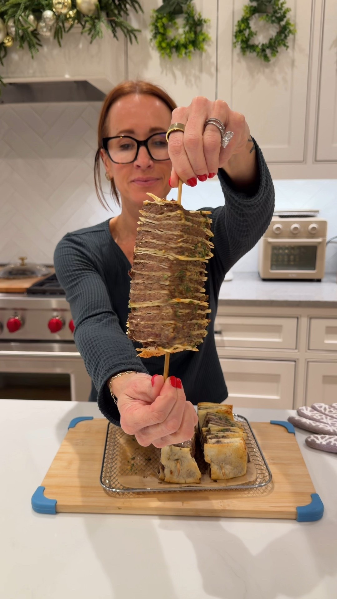Layered tortilla kebab skewers for the win tonight 🤍
Shockingly easy, SO flavorful, and the perfect “I don’t feel like cooking but still want a real dinner” meal.

I made mine in the Our Place air fryer (linked!) — it cooks everything evenly and gives the kebabs that perfect crispy edge.
And the flavor? All thanks to the Dalkin & Co Everyday seasoning… truly my new MVP spice blend.

What you need:
• Ground beef
• Burrito tortillas
• Dalkin & Co Everyday Seasoning
• Our Place Air Fryer
• Garlic butter (optional but highly recommended 🤤)

Air fry at 400° for 16–18 minutes, flipping halfway.
Such a fun weeknight dinner — save this and try it soon!

Everything I used is linked here 🤍

#LTKfoodie