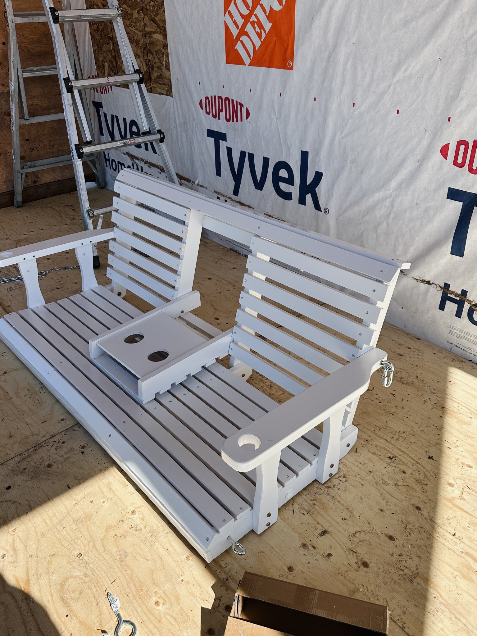 Yes….we are still in the middle of this renovation….and yes, I hung this anyway 😅