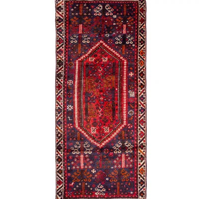 Cadence-Lee One-of-a-Kind 3'9" x 8'6" 1970s Area Rug in Red/Blue/White | Wayfair North America