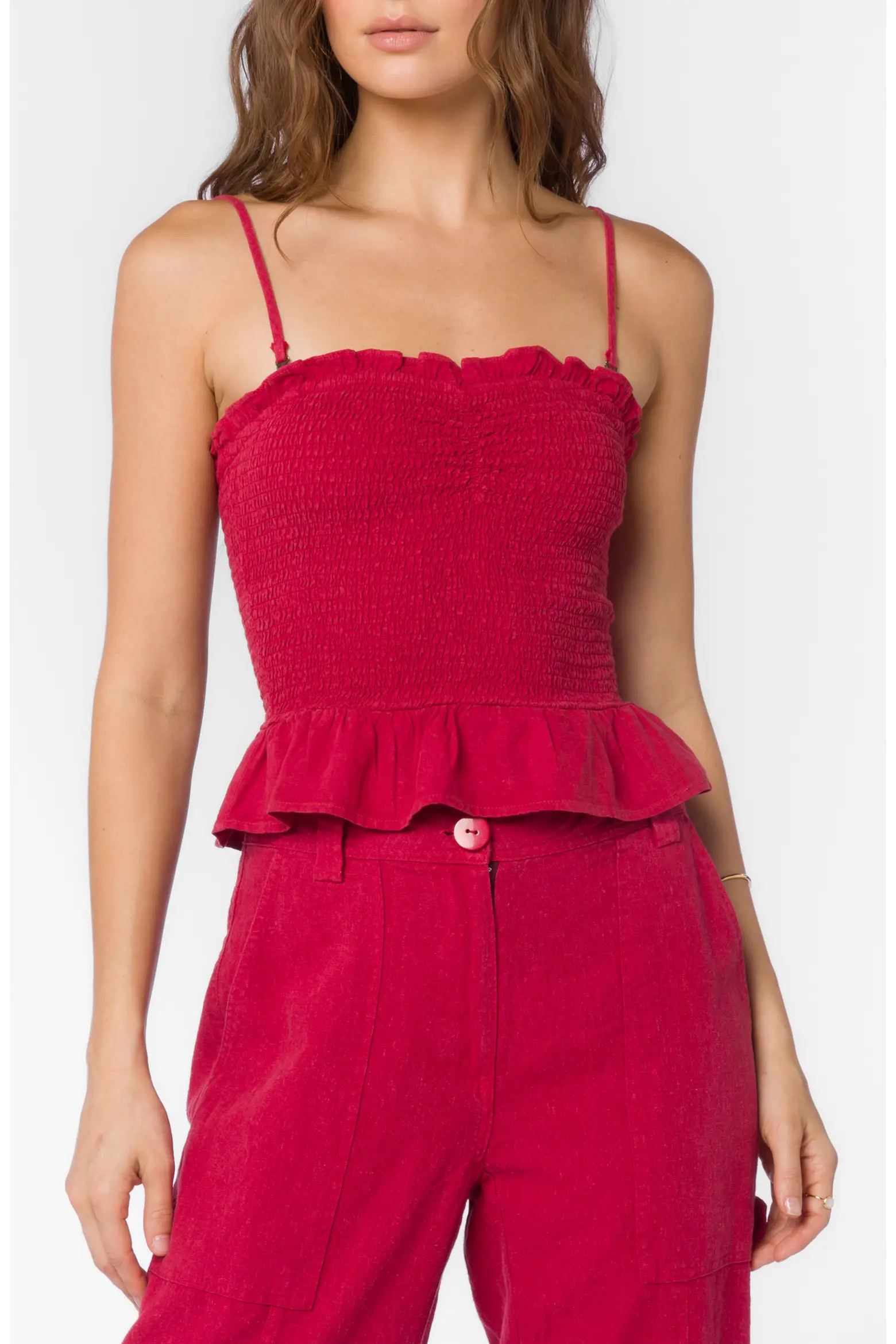 Chantal Smocked Peplum Camisole (Women) | Nordstromrack | Nordstrom Rack