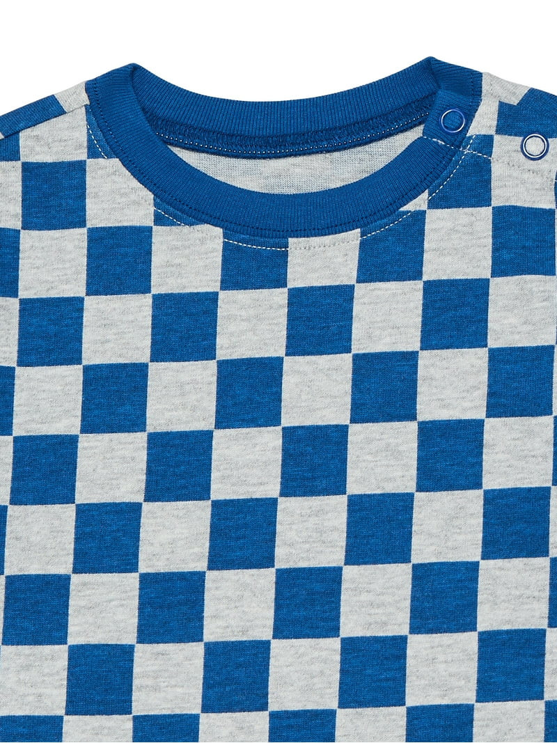 Wonder Nation Baby Boys Printed Jersey Romper, Sizes 0M-24M | Walmart (US)