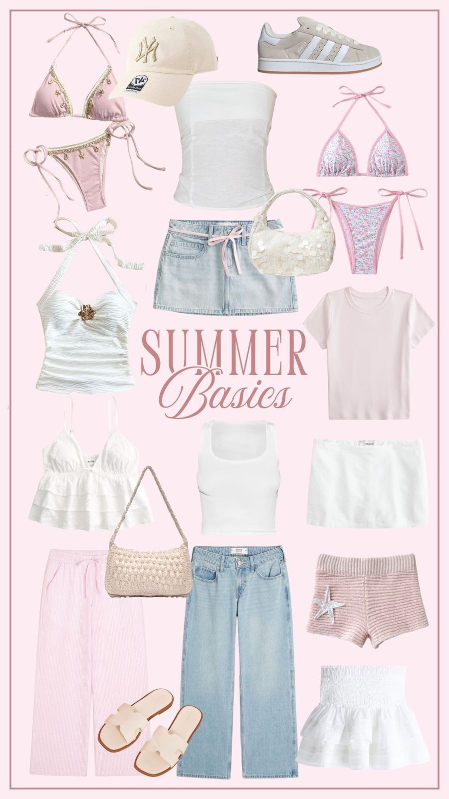 All the basics you need for summer 🎀

Hollister, H&M, PLT, crochet, linen, mini skirt, cami top, baby tee, denim skirt, bikini, pink, summer outfits, holiday outfits, warm weather outfits, spring outfits

#LTKsummer #LTKuk #LTKspring