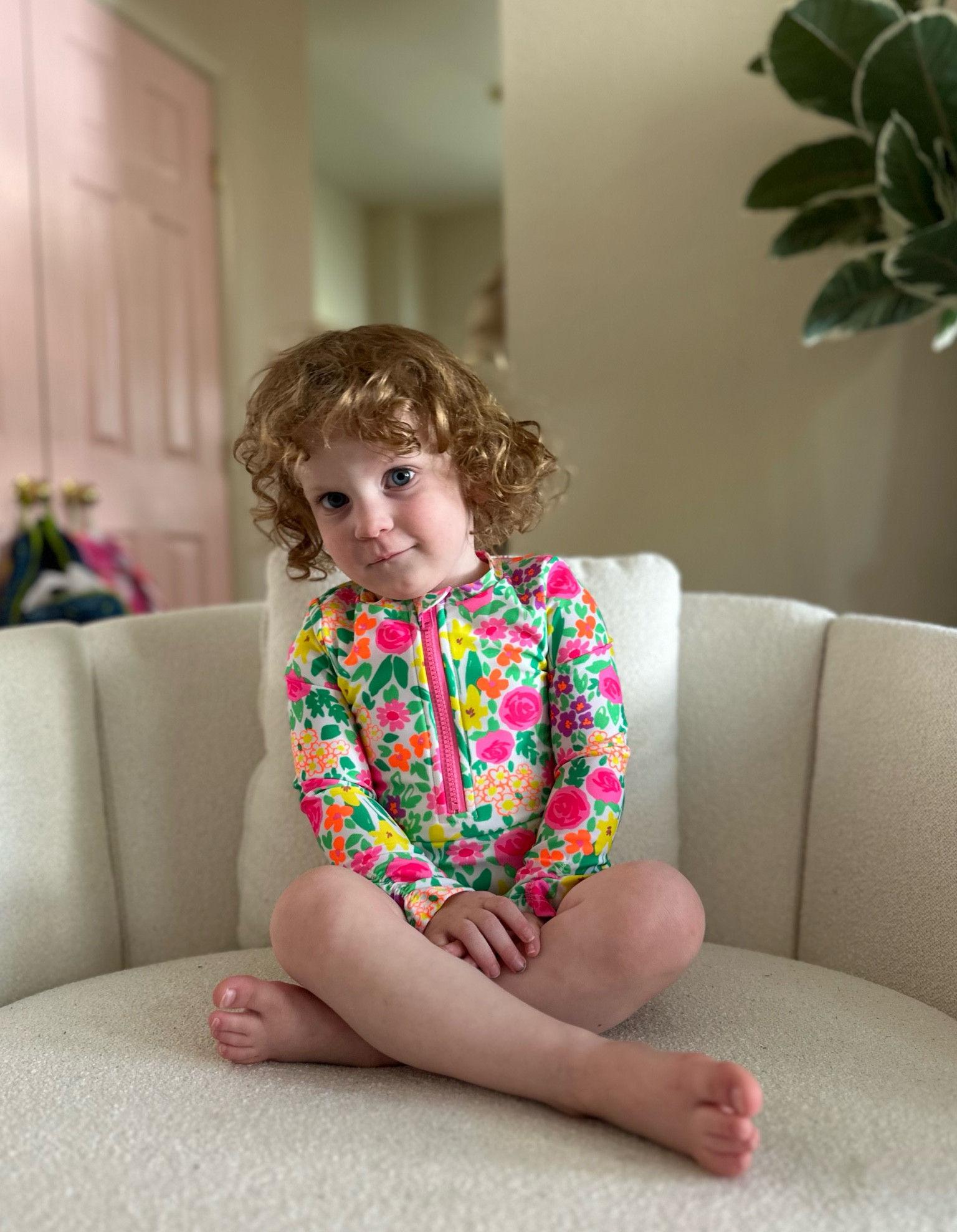 My sweet girl loves her new swim suit. Has UPF50 protection, comes in sizes 12M-5T. Sized up to a 3T just for a little extra wiggle room in the tummy/bottom area. Has snaps in the bottom and zipper in the top. So precious! 

#LTKbaby #LTKswim #LTKkids