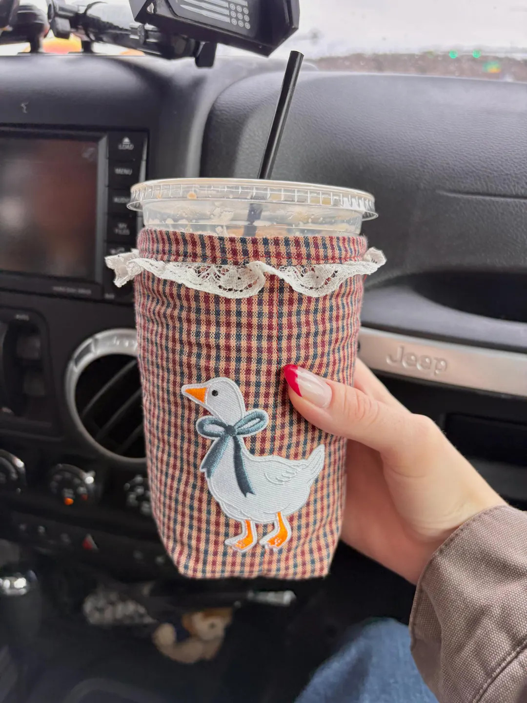 Coffee cold cup holder | vintage drink holder, iced coffee sleeve, weck jar sleeve | Etsy (US)