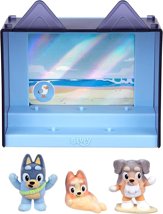 Bluey Fuzzies Episode Pack: The Beach. with 3 Specially Flocked Collectible Mini-Figures (Incl. 1... | Amazon (US)