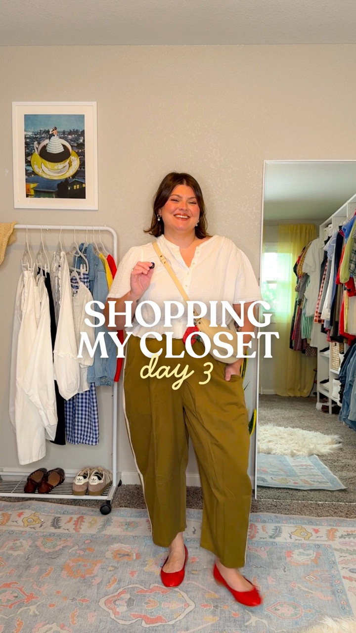 day 3/30 shopping my closet as a size 16 with an apron belly 👗💕

I got these @tradlands pants in the mail a week before this series started, and the only way I know whether I'll actually wear something new is if I style it with something I already own! 

soooo do you think these porch pants have earned a spot in my closet or should I return 🤔
@gap @dolcevita 
#shopmycloset #wearwhatihave #size16style #midsize #plussizefashion