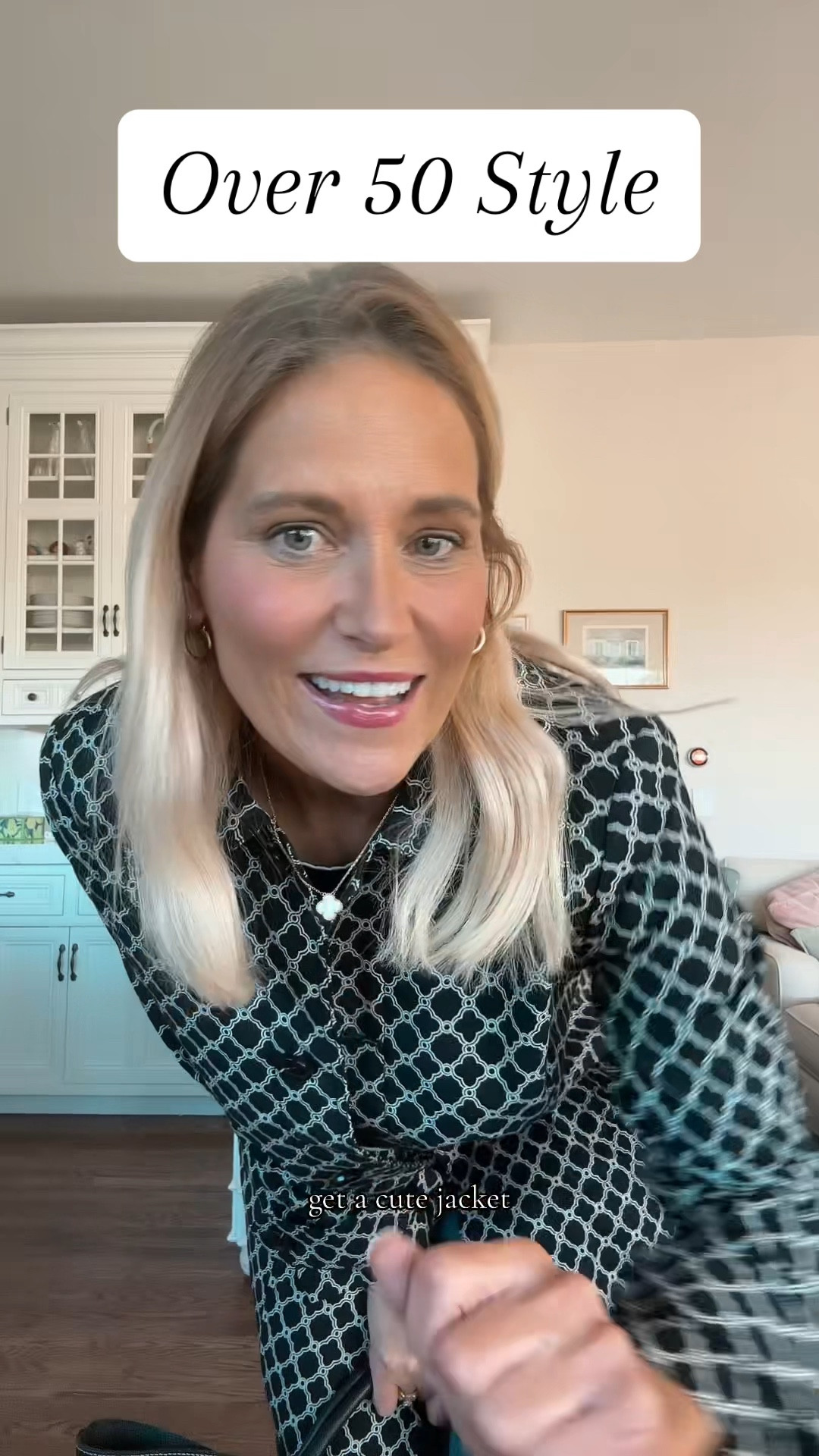 A busy morning ootd and an easy style tip!  A patterned jacket is an easy way to look put together!  

#LTKVideo #LTKstyletip #LTKover40