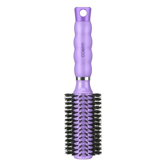 Conair Hair Brush with Boar Bristle, Gel Grips, Round, Medium, Colors May Vary | Amazon (US)