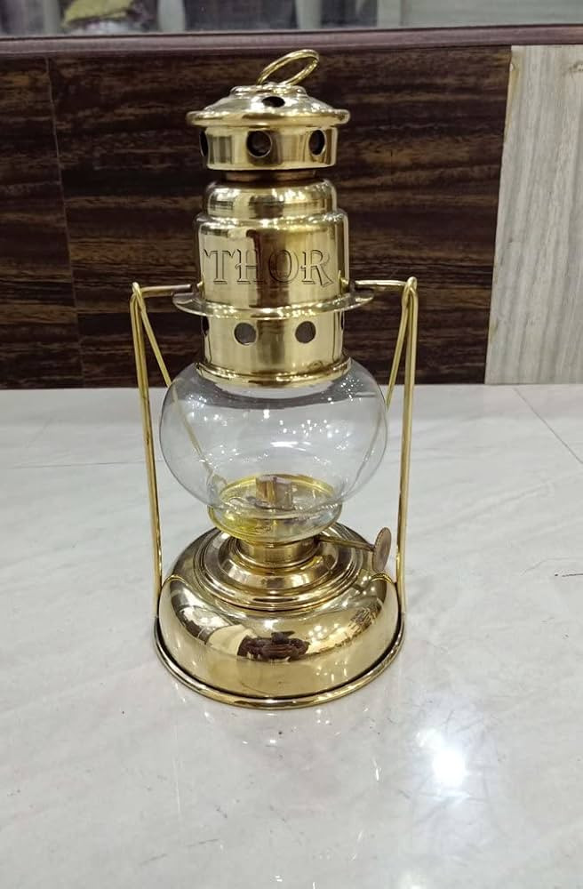 Brass Mini Small Oil Lamp Lanterns for Home Decor 7" (Brass) Rustic Vintage Home Decor Gifts | Amazon (US)