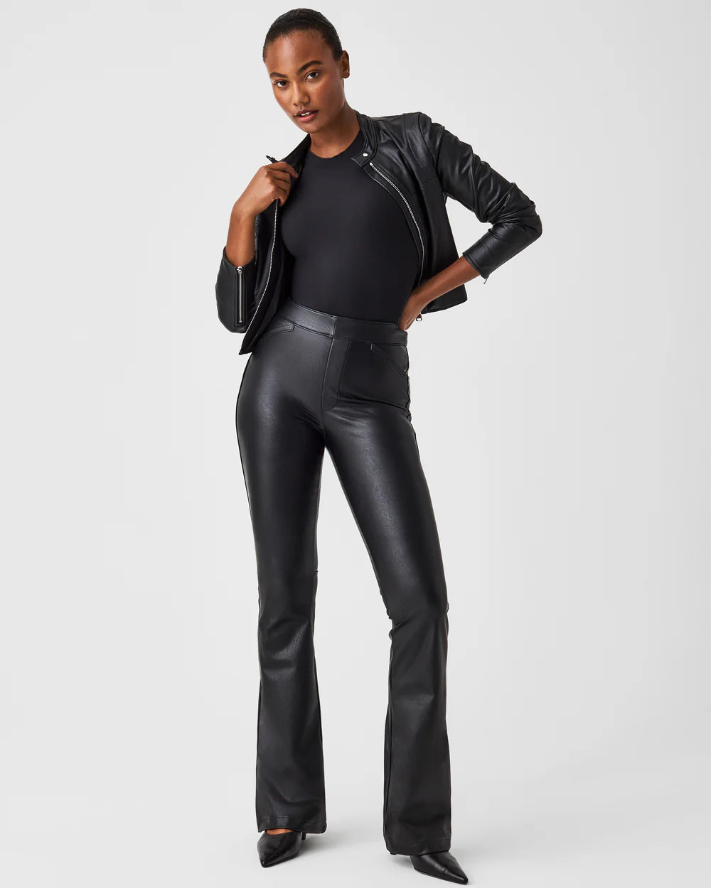 Leather-Like Flare Pant | Spanx