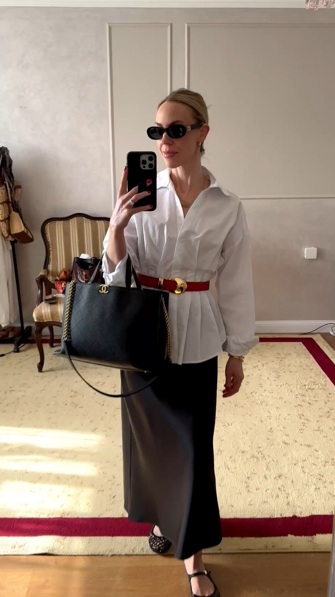 Summer workwear, @Zara white button down shirt (under $50), satin skirt, black and white summer outfit, date night, jelly shoes

#LTKWorkwear #LTKOver40 #LTKSeasonal