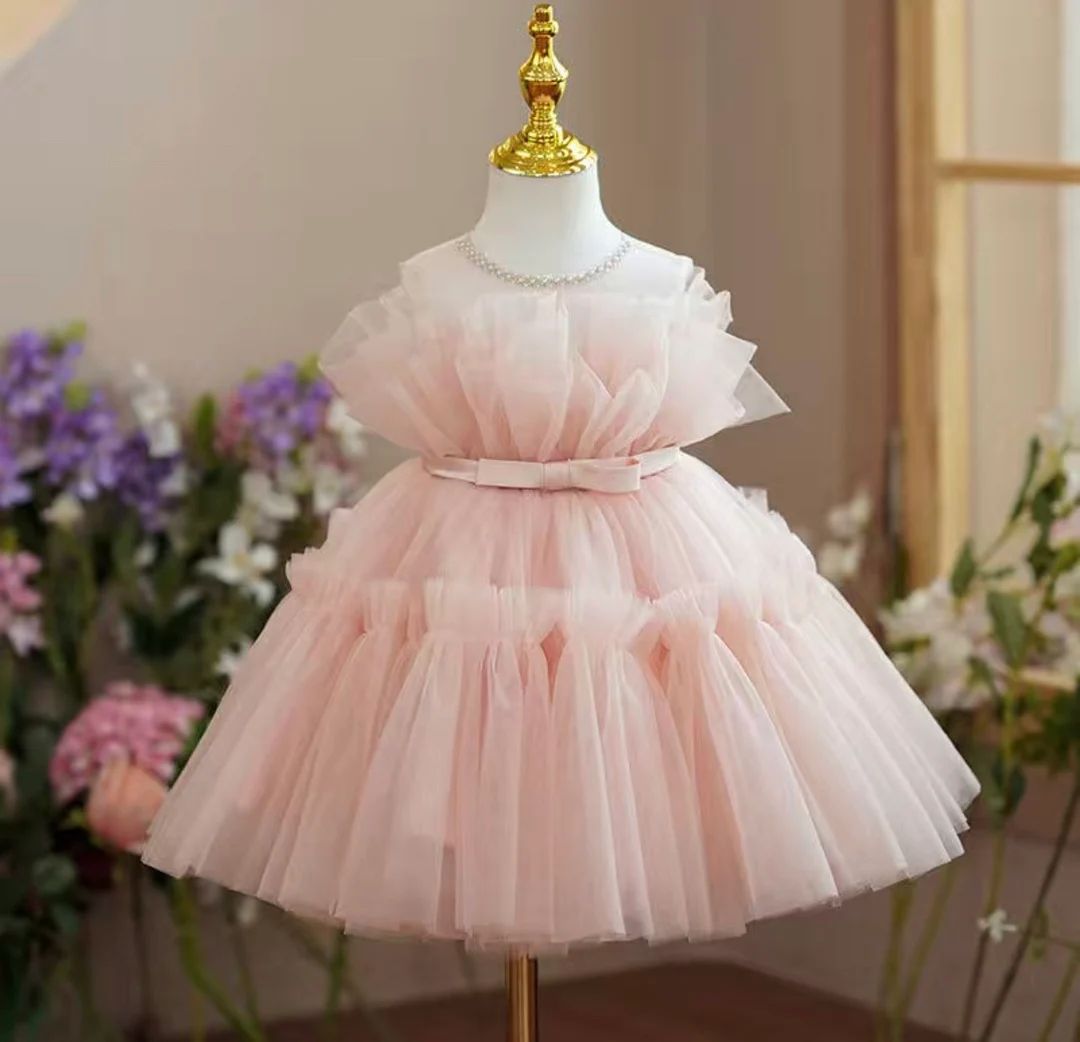Blush Pink Girls Tutu Dress 1st Birthday Dress Princess Dress - Etsy | Etsy (US)
