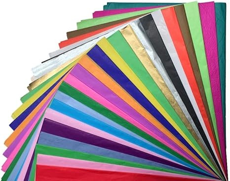 Tissue Paper Gift Wrap - Bulk Wrapping 100 200 300 or 500 Sheets 15 x 20 Assorted Black Blue Fuch... | Amazon (US)