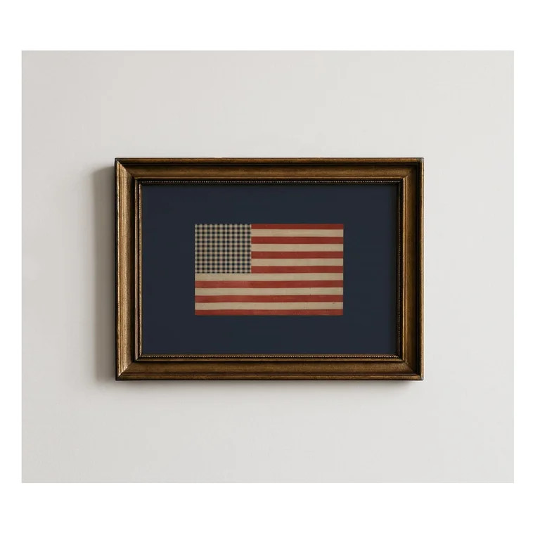 Cottagecore Americana Flag Home Wall Poster, Unframed Canvas 8x10in | Walmart (US)