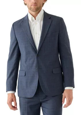 Nautica Men's Blue Plaid Suit Jacket, 40 Regular | Belk