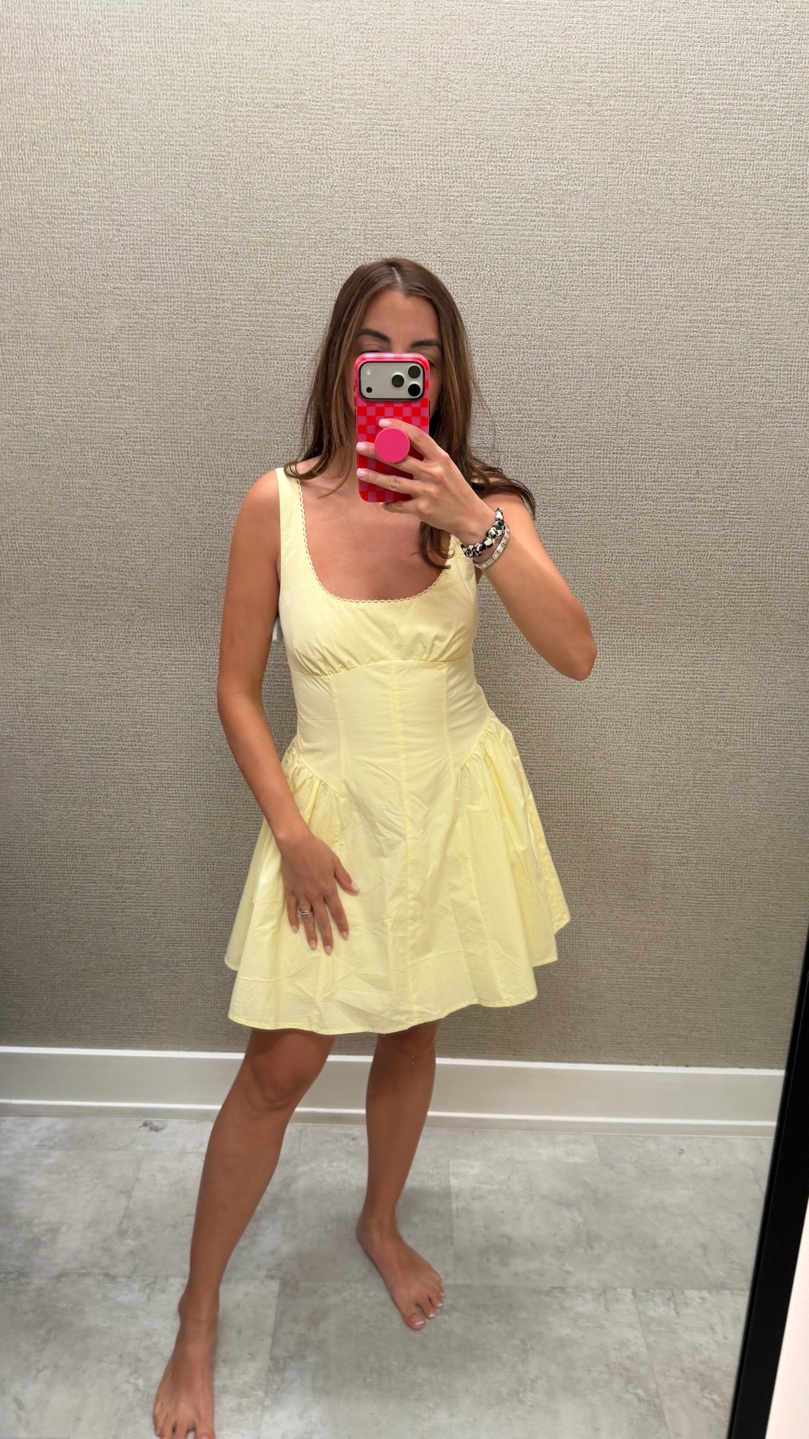 Yellow bra free mini dress
Tummy friendly

#LTKootd #LTKMothersDay