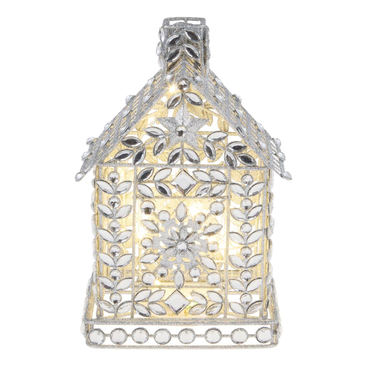 august & leo 9.5" Jeweled Lit House - 22653487 | HSN | HSN