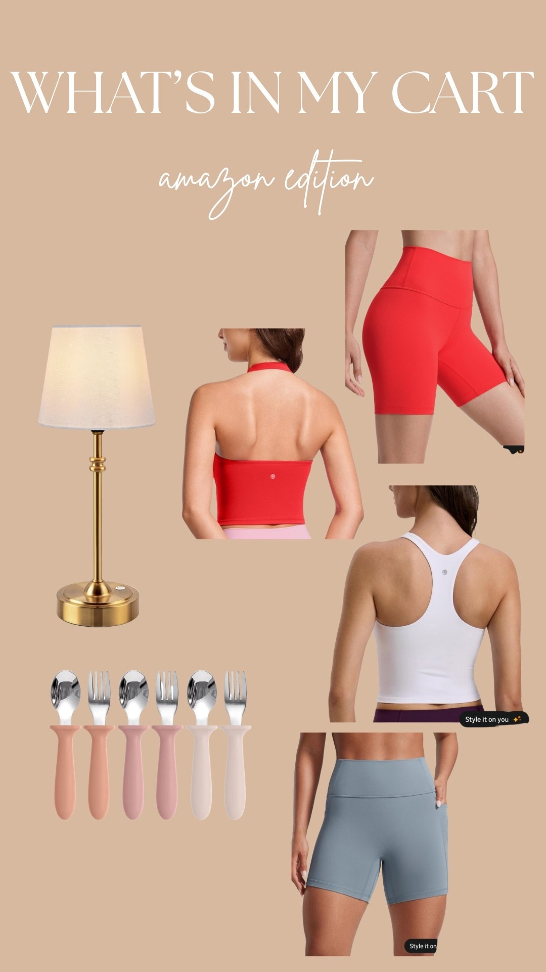 my recent amazon order! a battery operated desk lamp to 1. minimize some of the cords at my desk and 2. better match the decor. I also have been consistently working out, so I decided to treat myself with 2 new sets so i’m thing out a new brand & will let yall know how I like it. Our 18m old needed more silverware & she enjoys using this type! 

#LTKBaby #LTKHome #LTKActive