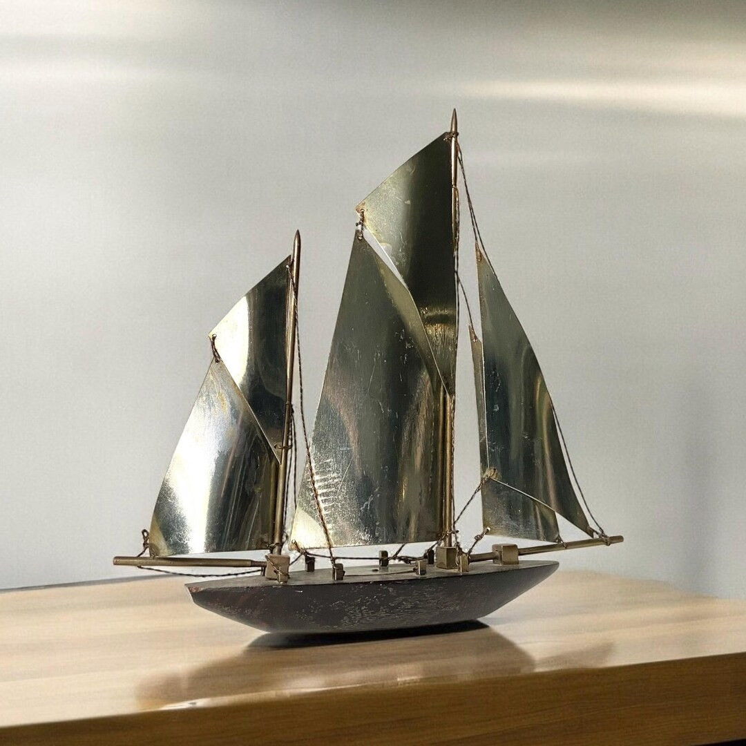 Art Deco Model Ship - Sailing Boat - Early 20th Century - Iron and Wood - Handmade - Etsy Canada | Etsy (US)