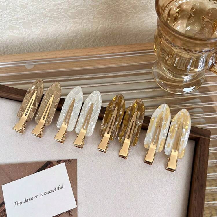 4/8pcs Women Graphic Fashionable Hair Clip, For Hair Decoration Casual Claw Clips Hair Claws Hair Barrettes, School Stuff | SHEIN