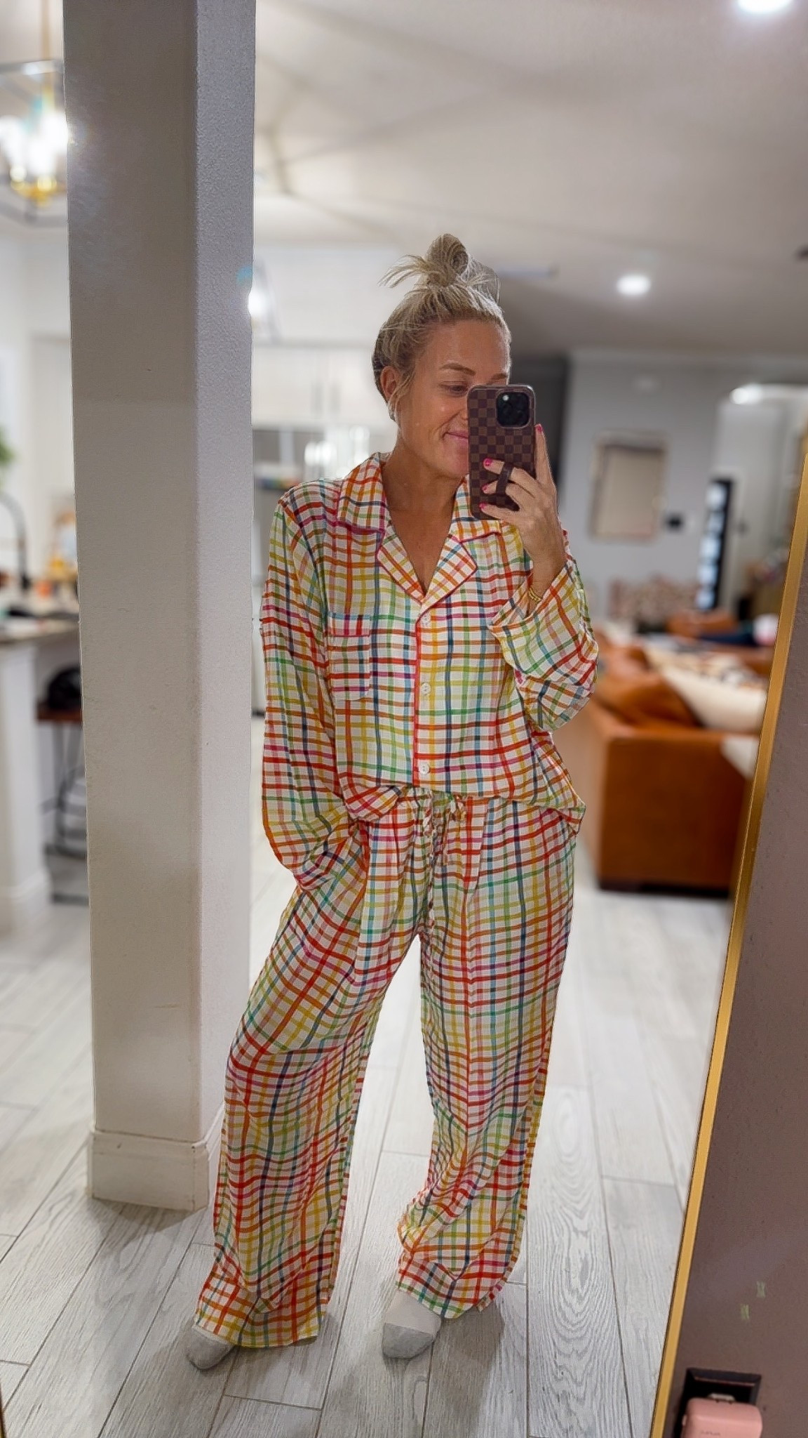 The cutest plaid pajamas from Amazon 
- medium, but need a small 