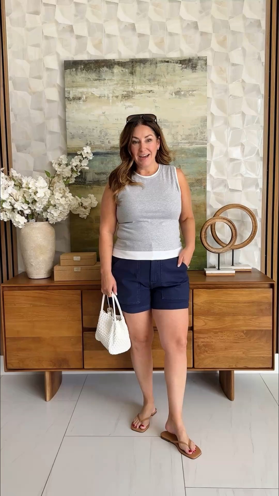 Easy, breezy, and ready for anything ☀️ This fitted grey muscle tank with navy utility shorts is the combo I keep reaching for — throw on some flip flops and a woven bag and you're out the door.

Tank: large
Shorts: 32

#LTKover40 #LTKactive #LTKfindsunder100

#LTKOver40 #LTKSeasonal #LTKMidsize