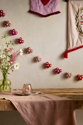 Embroidered Hearts Felt Garland | Anthropologie (US)
