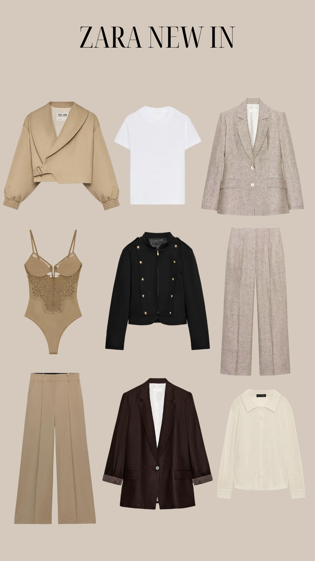 Zara New In Edit
Spring Outfit Inspo, Spring Styling, Spring Layers, Spring Bodysuit, Jeans and a Nice Top, White Tee 

 #LTKuk #LTKspring #LTKeurope