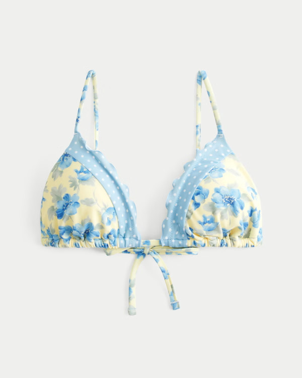 Ruffle Edge Triangle Bikini Top | Hollister (US)