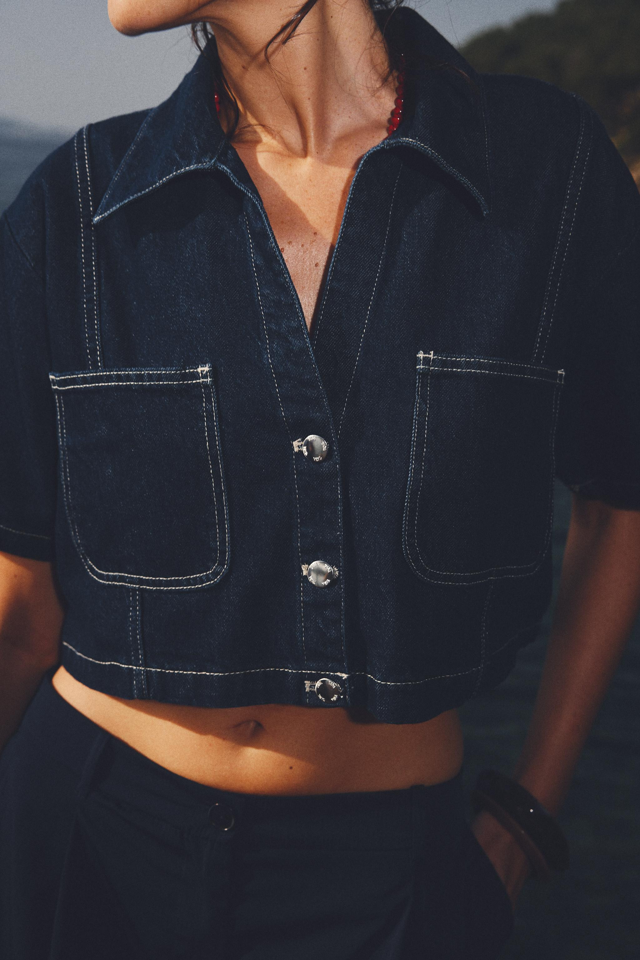 Z1975 SHORT DENIM SHIRT | Zara Canada