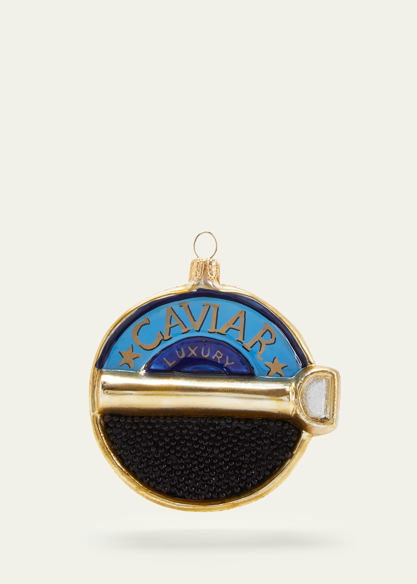Bergdorf Goodman Black Sturgeon Caviar Can Christmas Ornament | Bergdorf Goodman