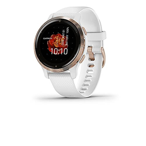 Garmin Venu 2S, Smaller-Sized GPS Smartwatch with Advanced Health Monitoring and Fitness Features, Rose Gold Bezel with White Case and Silicone Band, (010-02429-03) (Renewed) | Amazon (US)