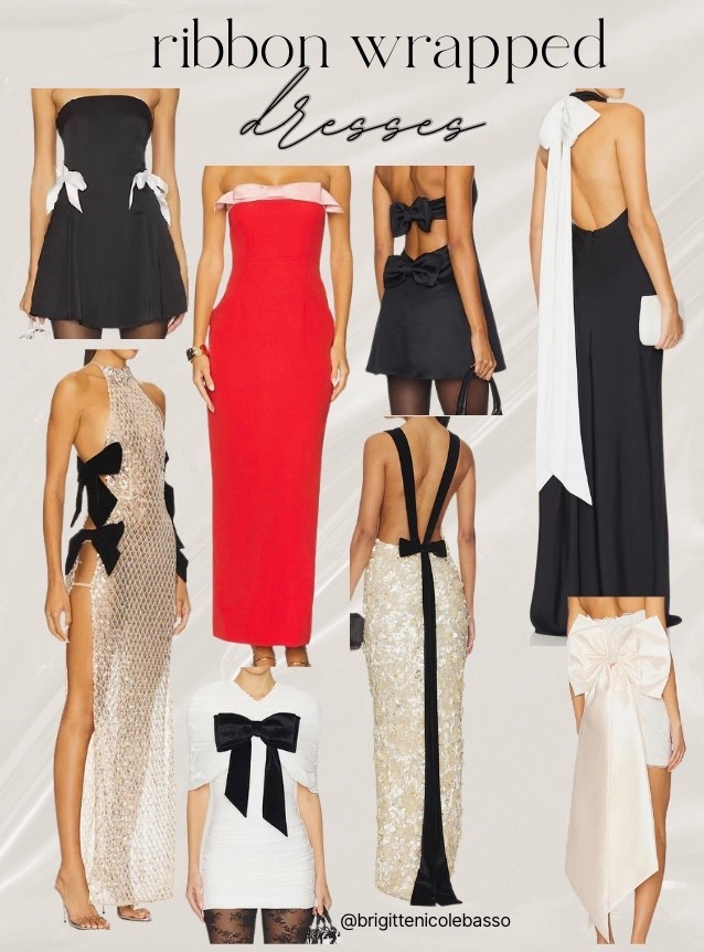 This curated edit features the most stunning ribbon wrapped dresses of the season — from bow-trim minis to open-back gowns with cascading satin ribbons. These styles are perfect for holiday parties, winter events, and any night where you want a soft, feminine statement. Whether you love bold black bows, soft blush ribbons, or dramatic wrap-back silhouettes, this collection brings together the prettiest pieces to shop right now. All dresses are linked below for easy holiday styling. ibbon wrapped dress
bow dress
ribbon bow dress
black bow dress
holiday ribbon dress
holiday bow outfits
open back ribbon dress
festive dresses 2025
winter event dresses
evening dresses edit
holiday fashion finds


#LTKGiftGuide #LTKHoliday #LTKCyberWeek
