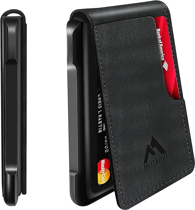 MURADIN Mens Wallet Tactical Bifold Wallets for Men Metal RFID Blocking Aluminum Money Cards Hold... | Amazon (US)