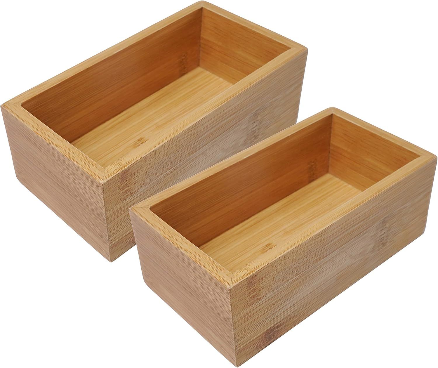 Amazon.com: Aviboo Cabinet Drawer Organizer and Storage Tray Box Dividers Set Made of Bamboo Wood... | Amazon (US)