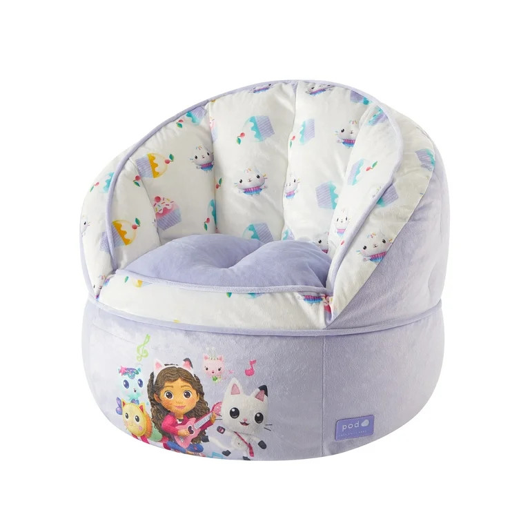 DreamWorks Gabby's Dollhouse Purple Polyester Bean Bag | Walmart (US)