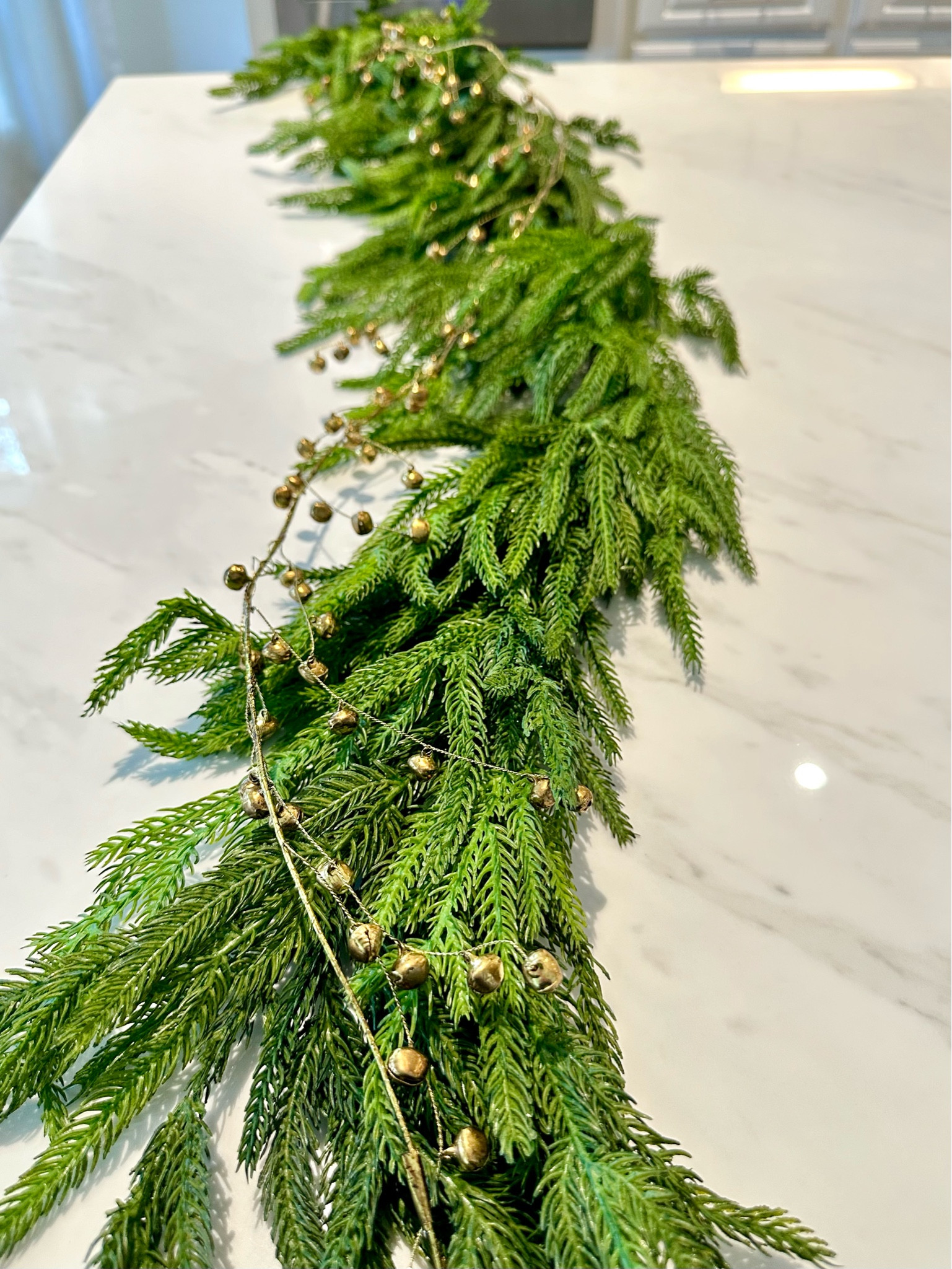 This McGee & Co gold garland arrived today and is just beautiful in person! I laid it on top of a Norfolk garland strand for contrast, I should have gotten more strands of it! 🌲

Christmas tree
Garland
McGee & Co

#LTKHoliday #LTKSeasonal #LTKHome